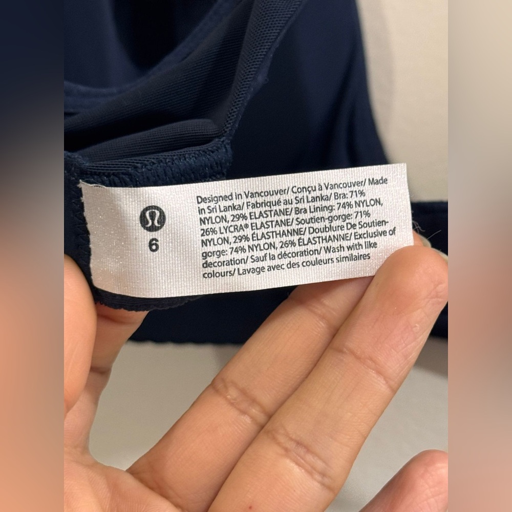 Lululemon Athletica Deep Blue Sports Bra - Picture 2 of 7